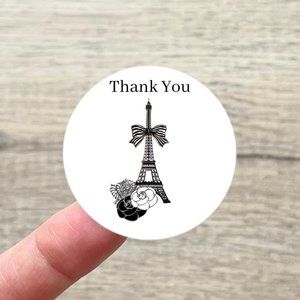 Thank You Stickers Size 2 Inches  Glossy Finish